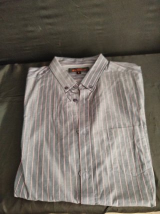 Camisa Ben Sherman Raya Gris Rojo Talla L