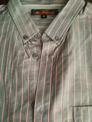 Camisa Ben Sherman Raya Gris Rojo Talla L