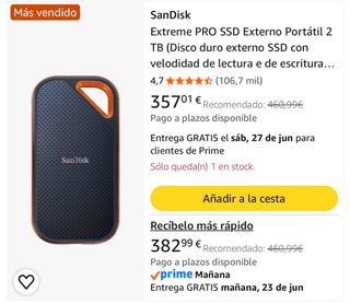 SanDisk Extreme PRO SSD 2TB Portátil