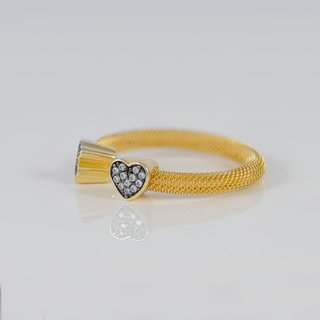 Anillo Abierto Tous  en Plata Vermeil y Diamantes