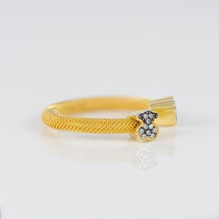 Anillo Abierto Tous  en Plata Vermeil y Diamantes