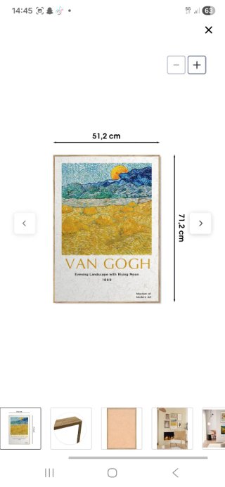 Pintura Van Gogh Paisaje Nocturno