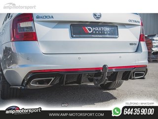 DIFUSOR TRASERO SKODA OCTAVIA MK3 RS 2013-2019 NEGRO BRILLO