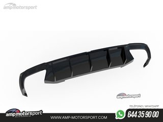 DIFUSOR TRASERO SKODA OCTAVIA MK3 RS 2013-2019 NEGRO BRILLO