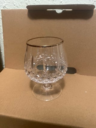 Copas de cristal con borde dorado
