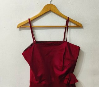 Vestido de seda burdeos Unit mujer Talla 42