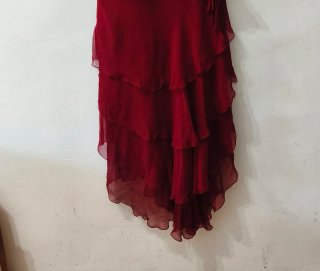 Vestido de seda burdeos Unit mujer Talla 42