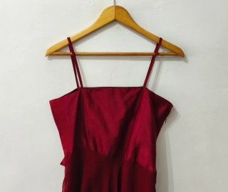 Vestido de seda burdeos Unit mujer Talla 42