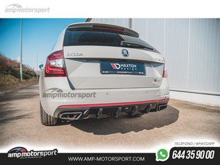 DIFUSOR TRASERO SKODA OCTAVIA MK3 RS 2013-2019 LOOK CARBONO
