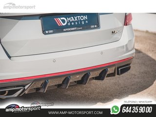 DIFUSOR TRASERO SKODA OCTAVIA MK3 RS 2013-2019 LOOK CARBONO