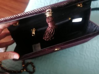 Bolso terciopelo berenjena