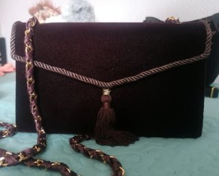 Bolso terciopelo berenjena