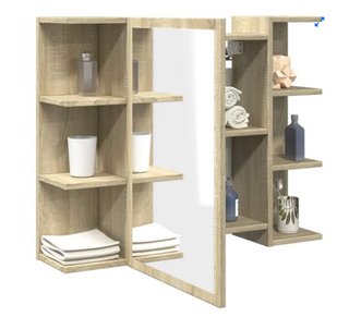 Armario Espejo Baño Madera Clara