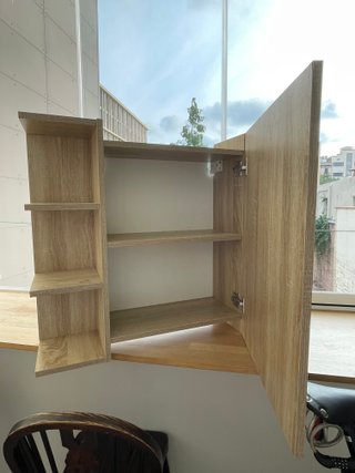 Armario Espejo Baño Madera Clara