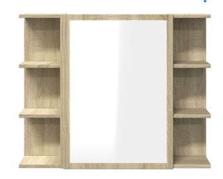 Armario Espejo Baño Madera Clara