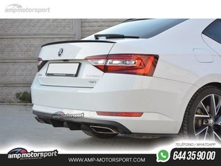 DIFUSOR TRASERO SKODA SUPERB MK3 2015-2018 LOOK CARBONO
