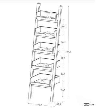 Estantería Escalera Madera Banak