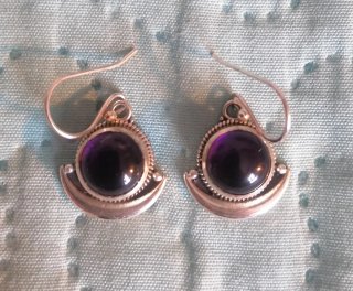 Pendientes Plata Ley Morados