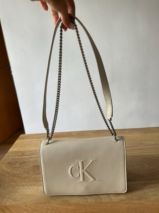 Bolso Calvin Klein Piel Crema