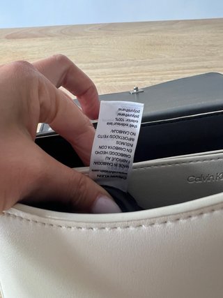 Bolso Calvin Klein Piel Crema