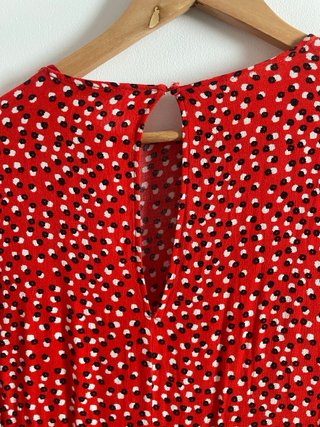 Vestido largo estampado Zara