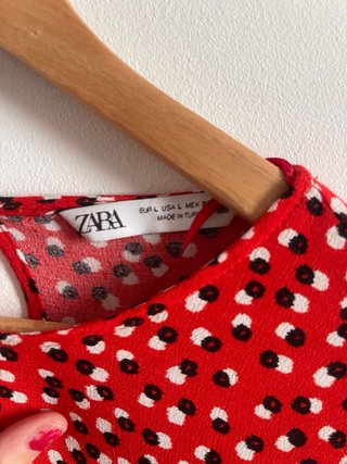 Vestido largo estampado Zara