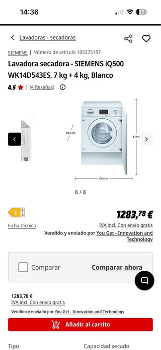 Asciugatrice lavatrice - SIEMENS iQ500