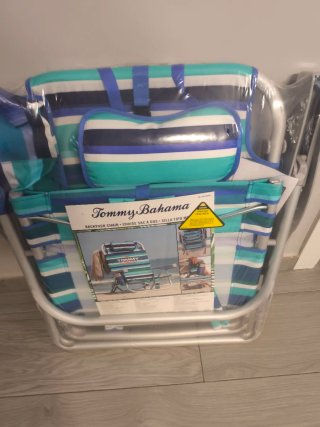 Silla Playa Tommy Bahama Azul y Verde