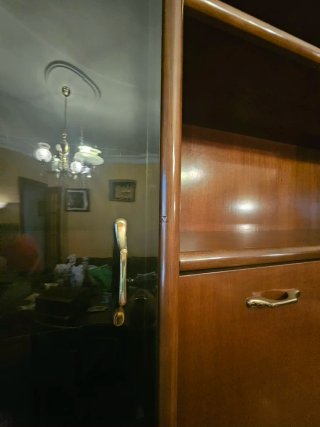 Mueble Comedor Años 80-90 Madera y Cristal