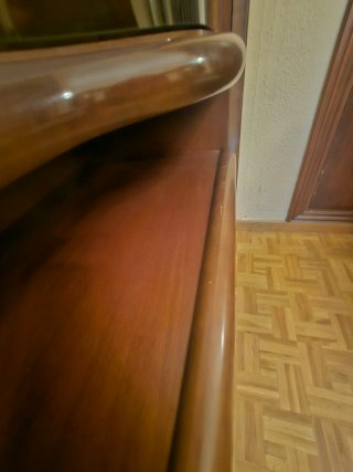 Mueble Comedor Años 80-90 Madera y Cristal