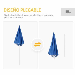 Parasol Terraza con Panel Lateral Ø220