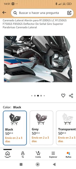 Carenado Alerón BMW R1200GS, R1250GS F750GS
