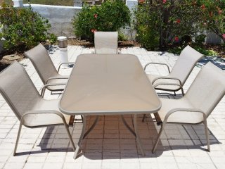 Mesa y 5 Sillas Terraza Exterior