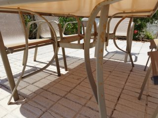 Mesa y 5 Sillas Terraza Exterior