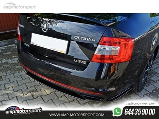 AÑADIDO DE DIFUSOR SKODA OCTAVIA MK3 RS 2013-2019 NEGRO BRILLO