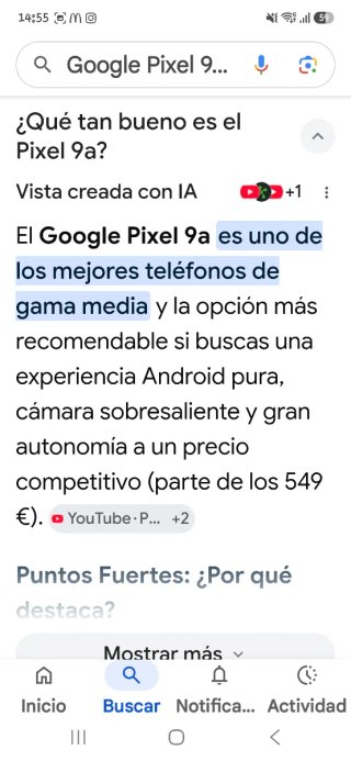 Teléfono Google Pixel Negro/Gris