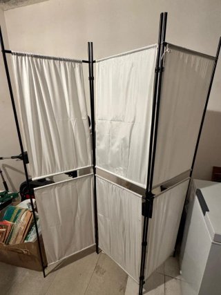 Biombo separador de ambientes blanco