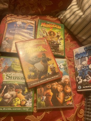 Lote 5 DVD Películas Dibujos + Regalo