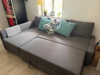 Sofá Cama FRIHETEN con Chaiselongue Gris