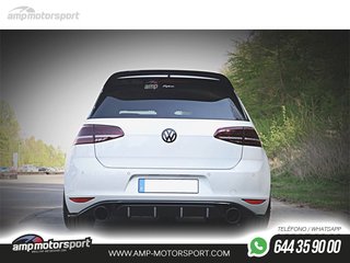 DIFUSOR TRASERO VW GOLF MK7 GTI CLUBSPORT 2013-2016 NEGRO MATE