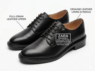 Zapatos Oxford Piel Zara T.37