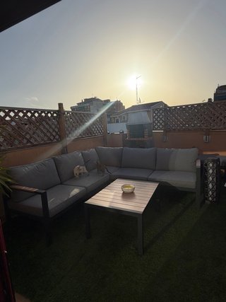 Sofá de terraza gris
