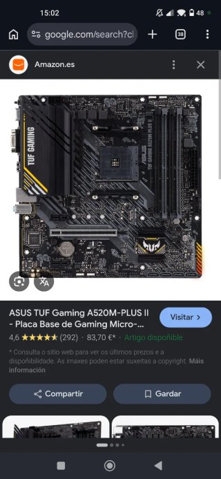 Placa Base ASUS TUF Gaming A520M-PLUS II