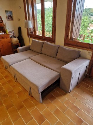 Sofá Cama Chaiselong Gris