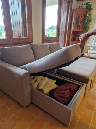 Sofá Cama Chaiselong Gris