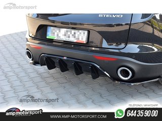 DIFUSOR TRASERO ALFA ROMEO STELVIO 2016-- NEGRO BRILLO