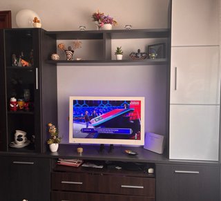 Mueble TV modular con vitrina