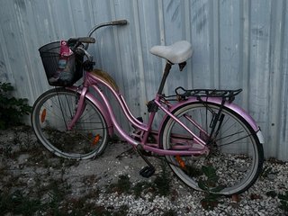 Bicicleta estilo americano rosa