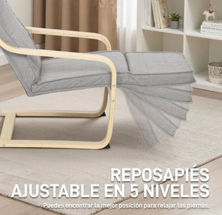 Sillón de salón con reposapiés