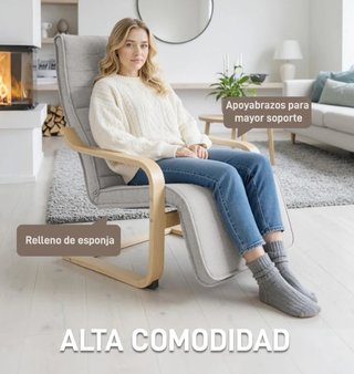 Sillón de salón con reposapiés
